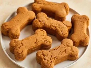 Healthy frozen turmeric pumpkin dog treats in a bowl