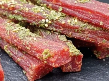 Healthy beef and vegetable chew sticks for dogs
