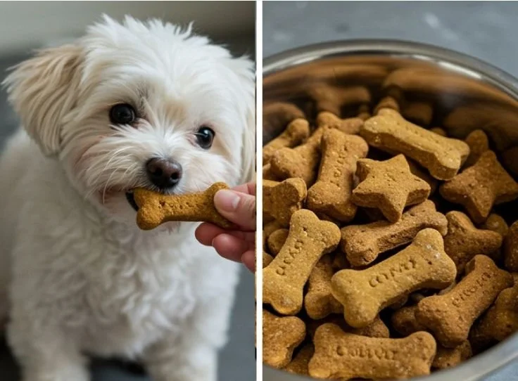 Healthy carrot dog biscuits made from natural ingredients for dogs