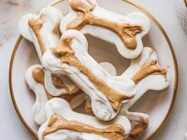 Heart-shaped dog treats made with wholesome ingredients for your furry friend