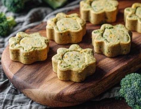 Homemade chicken and broccoli dog treats for healthy pet snacks