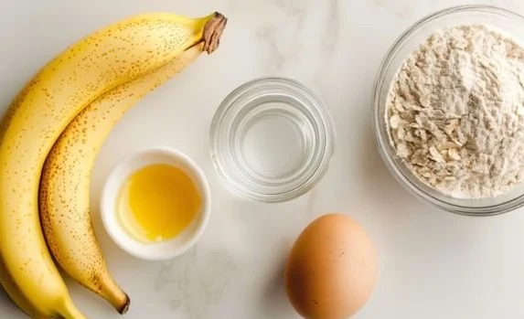 Delicious homemade doggy banana pancakes on a plate