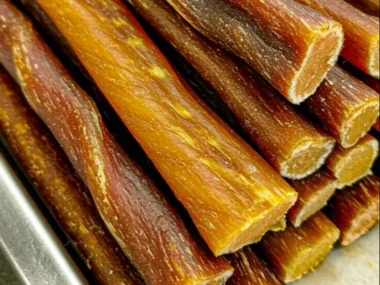 Long-lasting natural bully chew sticks for dogs