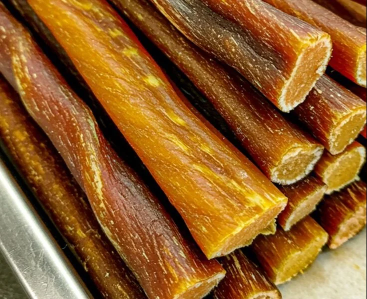 Long-lasting natural bully chew sticks for dogs