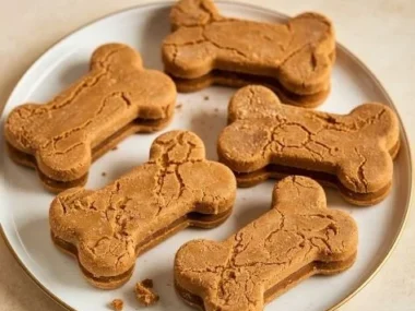 No-bake frozen pumpkin dog treats served in a bowl