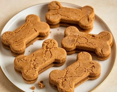 No-bake frozen pumpkin dog treats served in a bowl