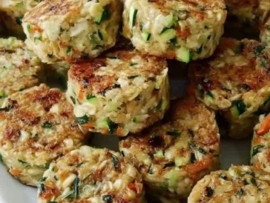 Oatmeal Veggie Fritter Bites for Dogs - healthy and nutritious dog treats