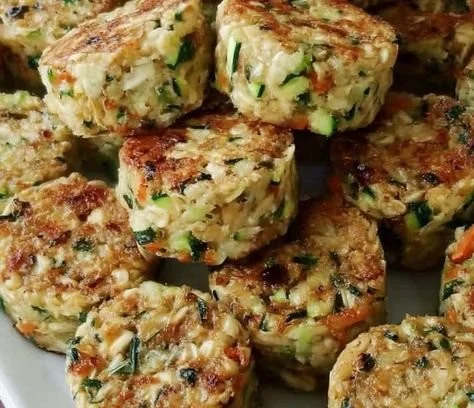 Oatmeal Veggie Fritter Bites for Dogs - healthy and nutritious dog treats