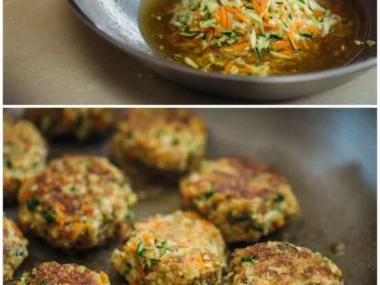Oatmeal and veggie fritter bites for dogs in a bowl