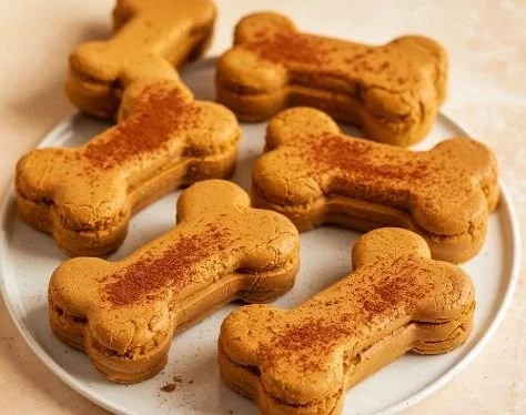 Peanut Butter and Pumpkin Soft Treats for dogs in a bowl