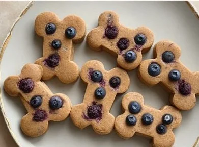 Peanut butter blueberry dog treats for healthy canine snacks
