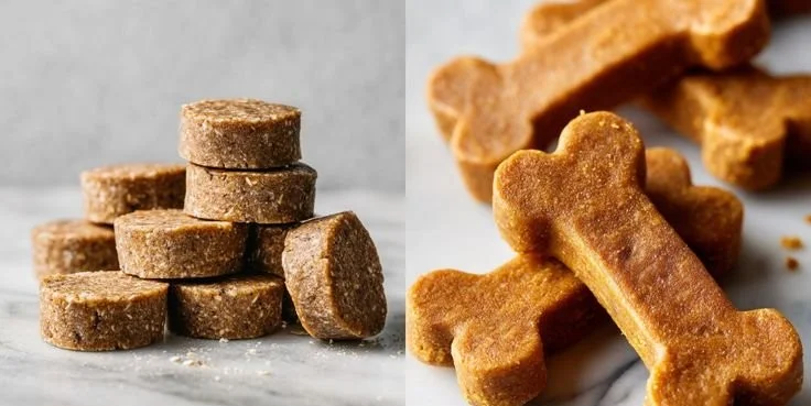 Homemade peanut butter dog treats ready for your pet