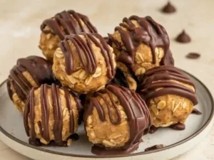Healthy homemade peanut butter oat balls for a nutritious snack