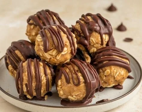 Healthy homemade peanut butter oat balls for a nutritious snack