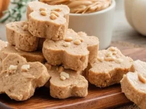 Homemade peanut butter pumpkin dog treats for birthday celebrations