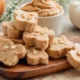 Homemade peanut butter pumpkin dog treats for birthday celebrations