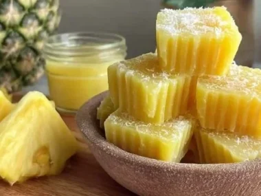 Pineapple coconut frozen dog treats for a refreshing pet snack