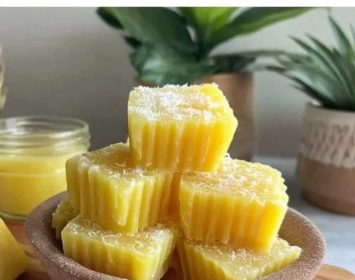 Homemade pineapple coconut frozen dog treats for a refreshing pup snack