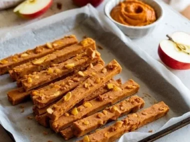 Homemade pumpkin and apple dog treats for your furry friend