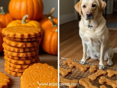 Homemade Pumpkin Carrot Cookies for dogs, healthy and delicious treats