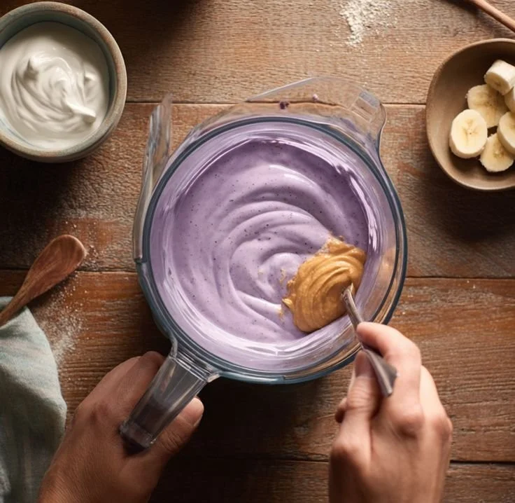 Bowl of homemade Pup Ice Cream for dogs topped with dog-friendly toppings