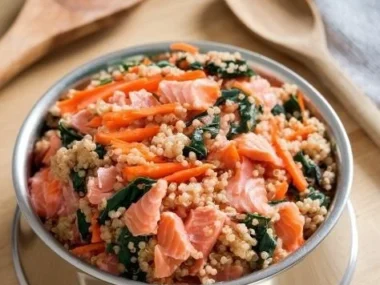 Salmon and Quinoa Power Bowl for Dogs - Healthy Dog Meal