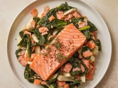 Salmon Spinach Supreme meal for dogs, healthy and delicious dog food.