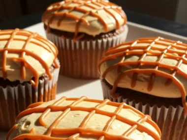 Delicious homemade Peanut Butter Pupcakes for dogs