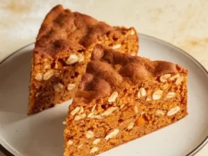 Sweet Potato and Oatmeal Dog Cake decorated for a pet birthday party