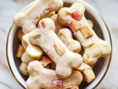 Homemade two-ingredient dog treats recipe for healthy snacks