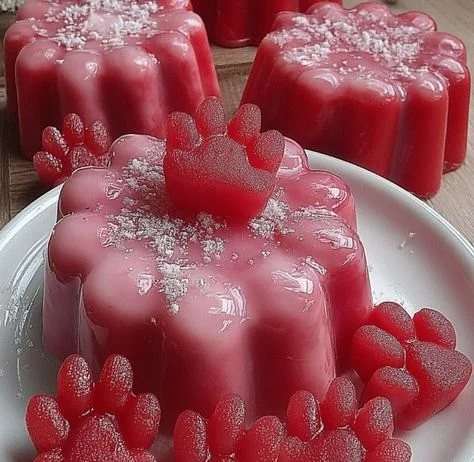 A bowl of watermelon yogurt kibbles, a refreshing summer snack.
