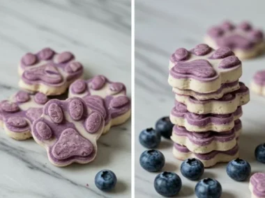 Yogurt Berry Bites treats for dogs, made with fresh yogurt and berries