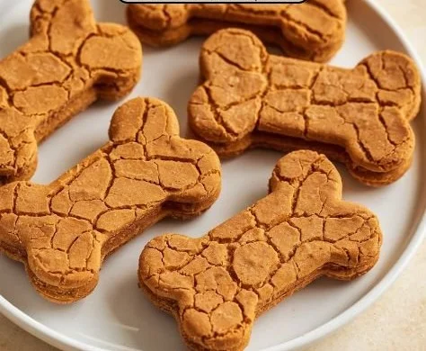 Homemade air fryer dog treats made with healthy ingredients