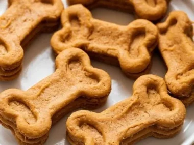 Homemade air fryer peanut butter pumpkin dog treats for healthy pets