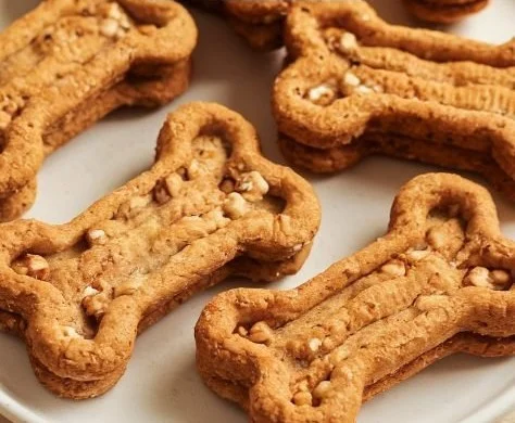 Homemade Apple and Banana Oat Air Fryer Dog Treats for pets