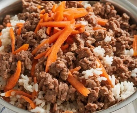 Beef and Carrot Dog Food for healthy and nutritious meals