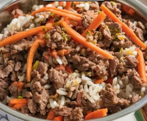 Beef and Carrot Dog Food for healthy dogs