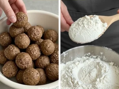 Homemade Beef and Pumpkin Balls for Dogs in a bowl