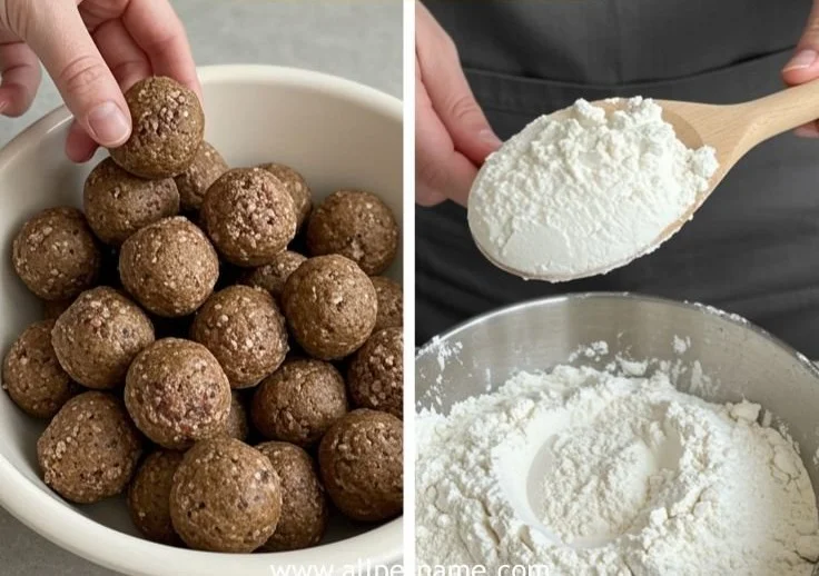 Homemade Beef and Pumpkin Balls for Dogs in a bowl