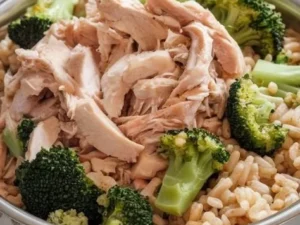 Delicious Chicken and Broccoli meal prepared for dogs