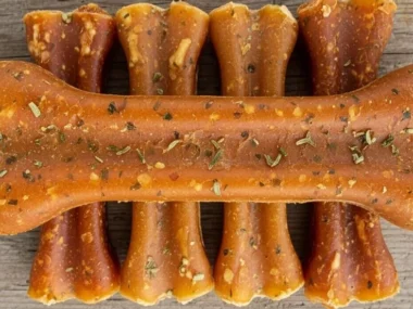 Crunchy homemade apple and carrot dog bones