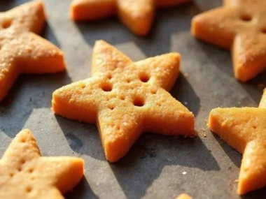 Homemade sourdough dog treats baked fresh for healthy dog snacks.