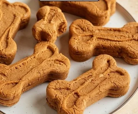 Frosty Pumpkin Peanut Butter Dog Treats for healthy dog snacks