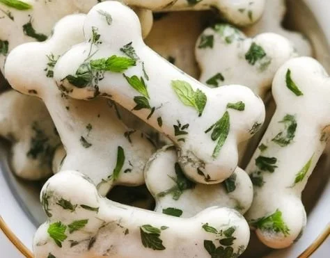 Frozen dog breath freshening treats for healthier canine smiles