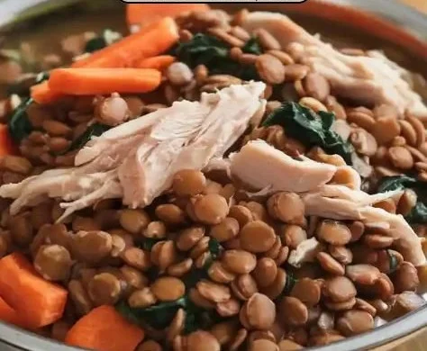 Hearty Lentil and Chicken Dog Food for healthy pets