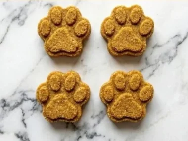 Homemade applesauce pumpkin dog cookies for healthy dog treats