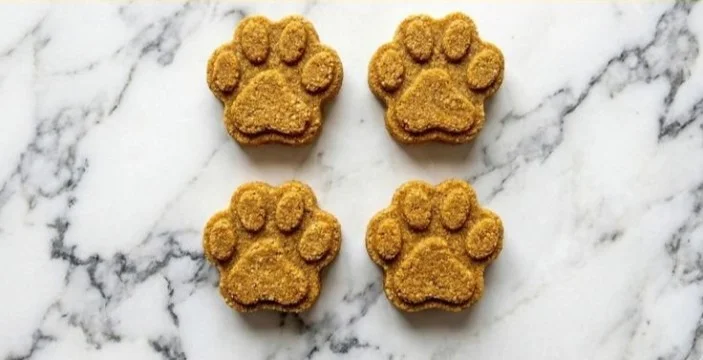 Homemade applesauce pumpkin dog cookies for healthy dog treats