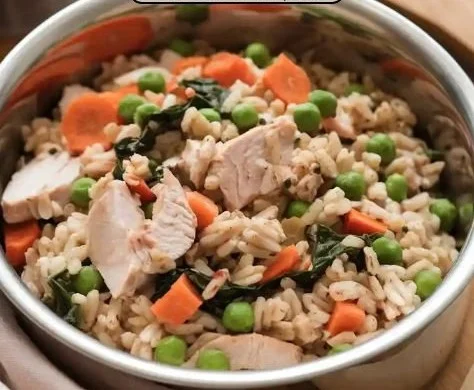 Bowl of homemade dog food prepared with natural ingredients