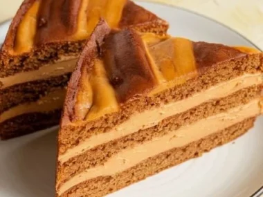 Homemade peanut butter and banana dog cake for pets