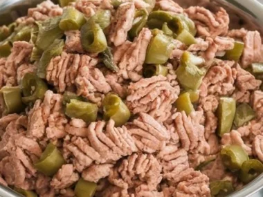 Homemade turkey and green bean dog meal for healthy canines